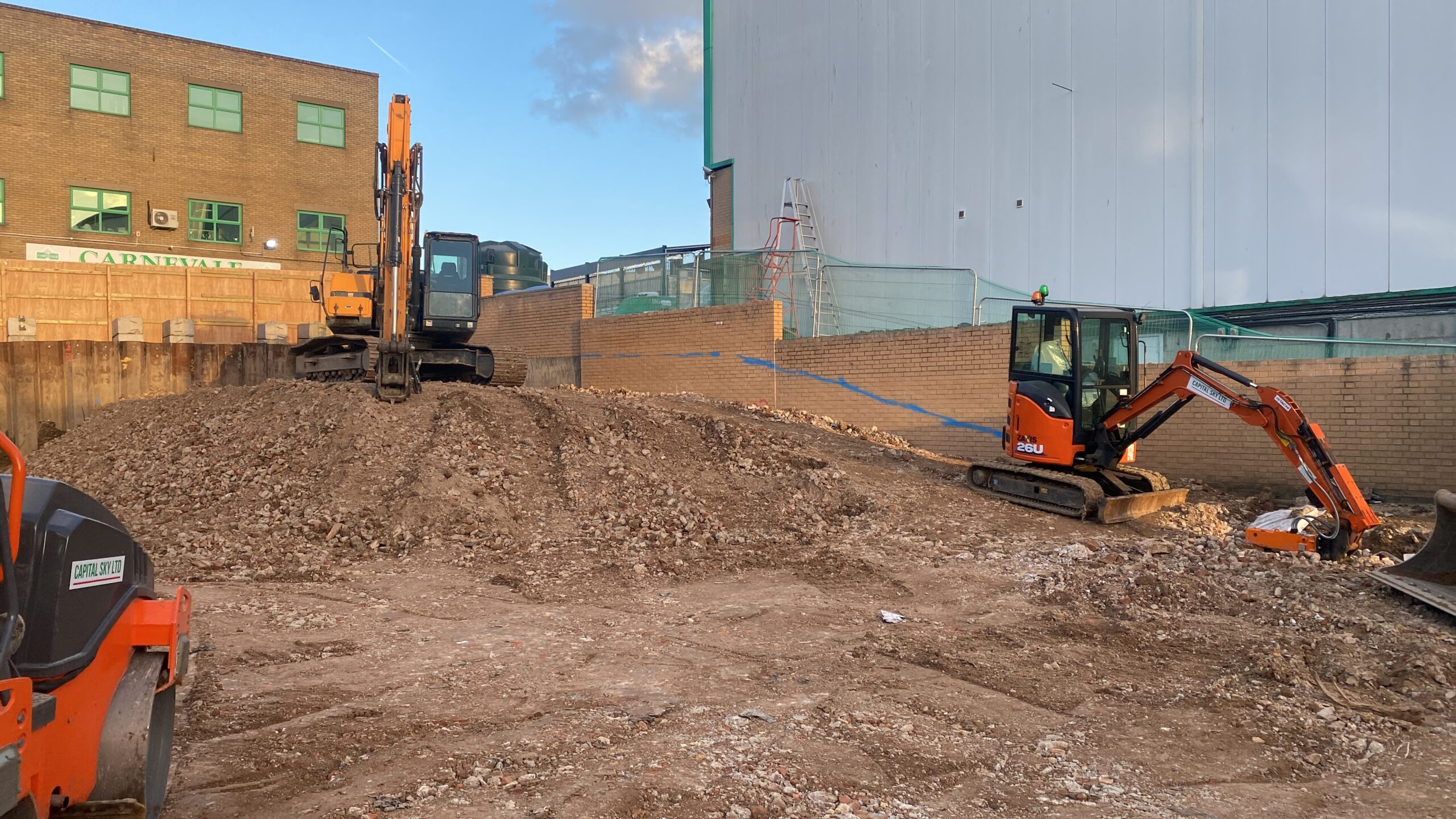 diggers work on brandon road